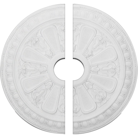 Ekena Millwork Bristol Ceiling Medallion, Two Piece (Fits Canopies up to 3 7/8"), 23 1/2"OD x 3 7/8"ID x 1"P CM23BI2